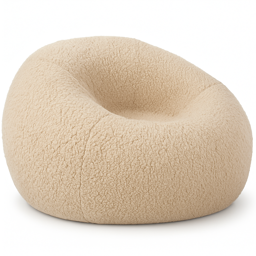 Loomi - Pouf poire Beige classique en laine