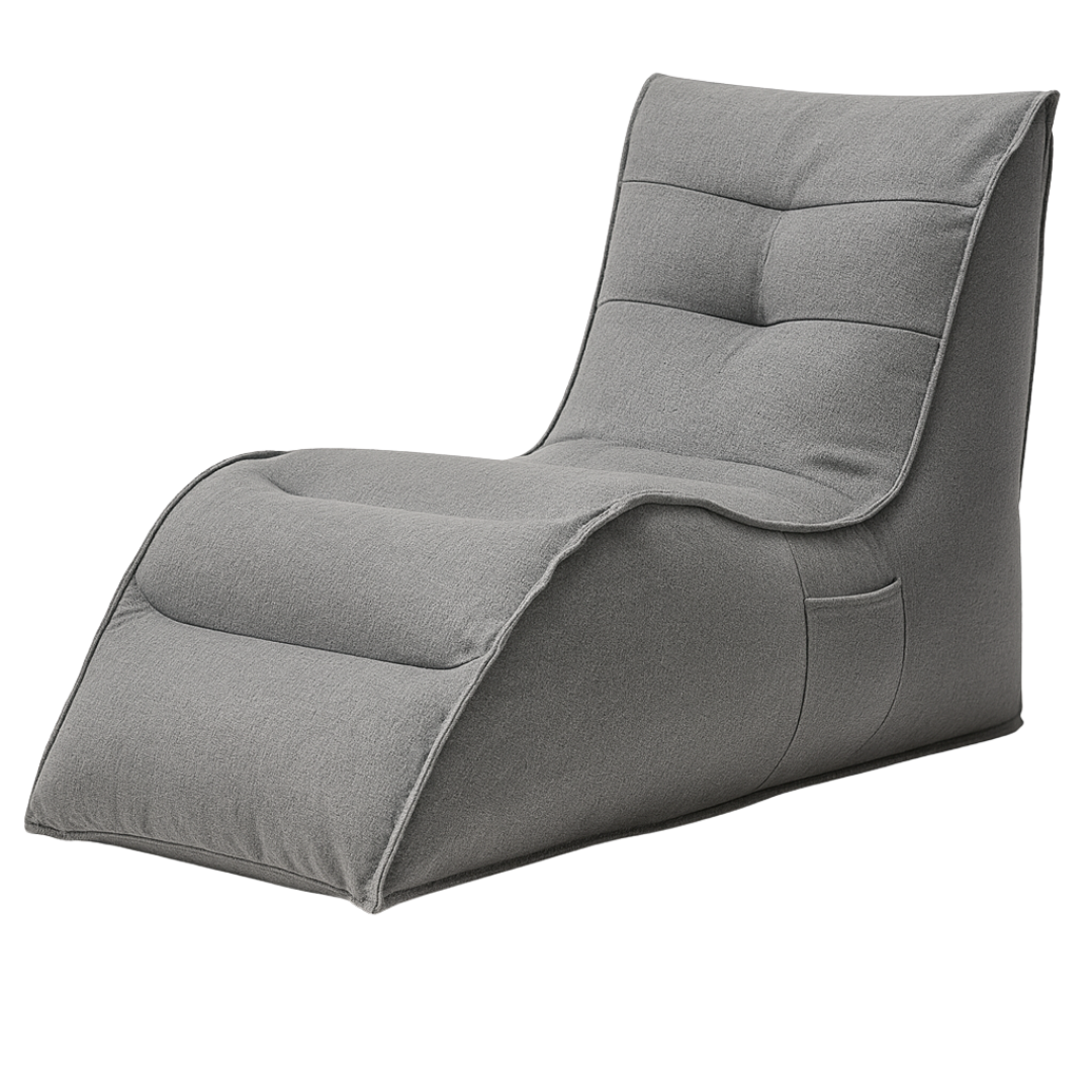 Pouf gris clair pour salon et extérieur