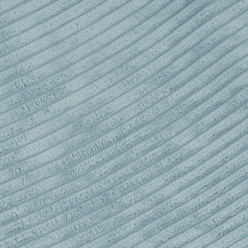 Pouf de sol bleu en velours côtelé pour enfant