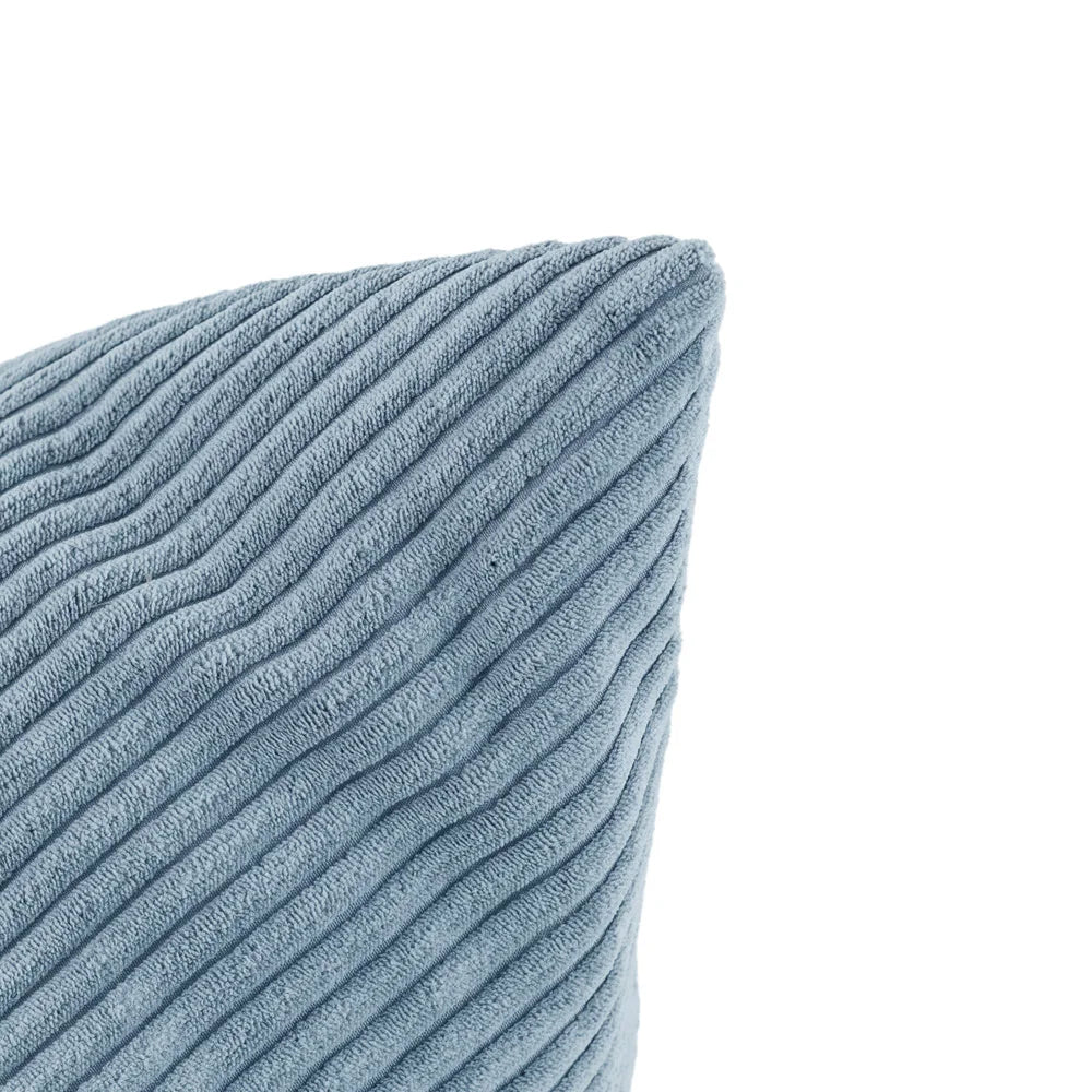 LoungeBear - Pouf Haricot bleu en velours côtelé | 120x80cm