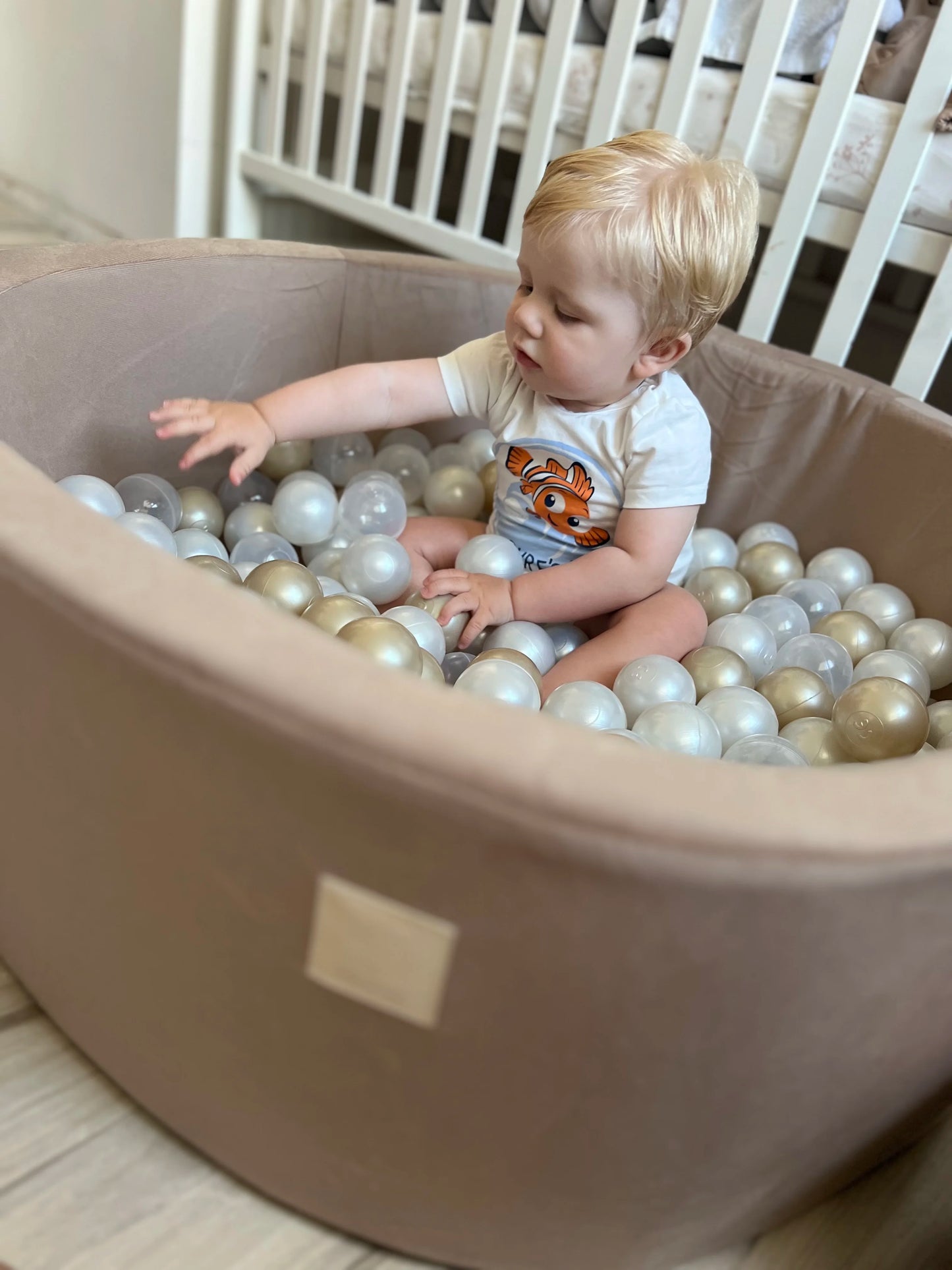 Piscine a balle marron en coton