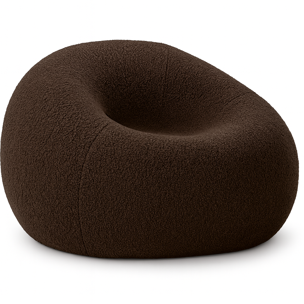 Loomi - Pouf poire Marron Foncé classique en laine