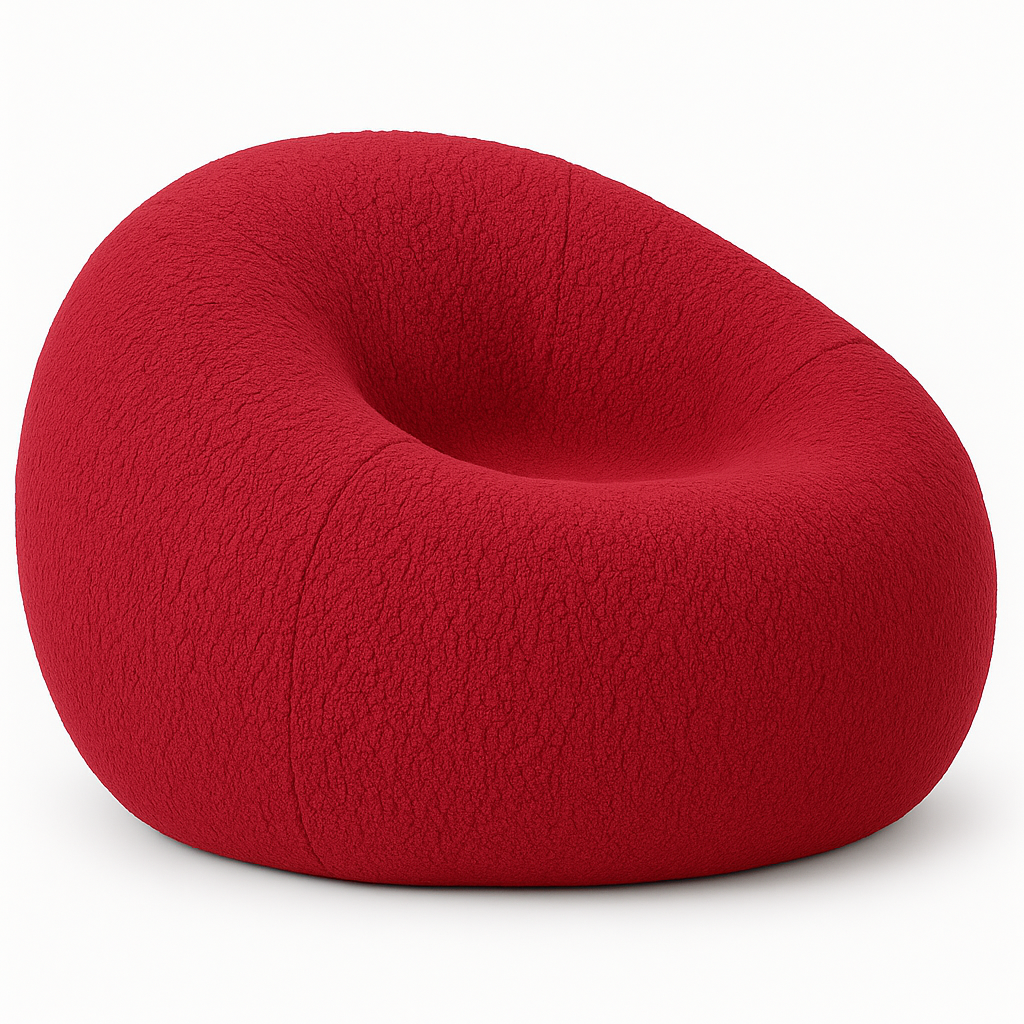 Loomi - Pouf poire Rouge classique en laine