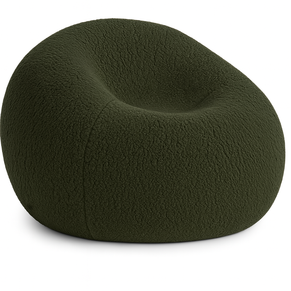 Loomi - Pouf poire Vert Kaki classique en laine