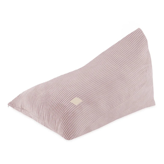 LoungeBear - Pouf rose vif en velours côtelé | 120x80cm