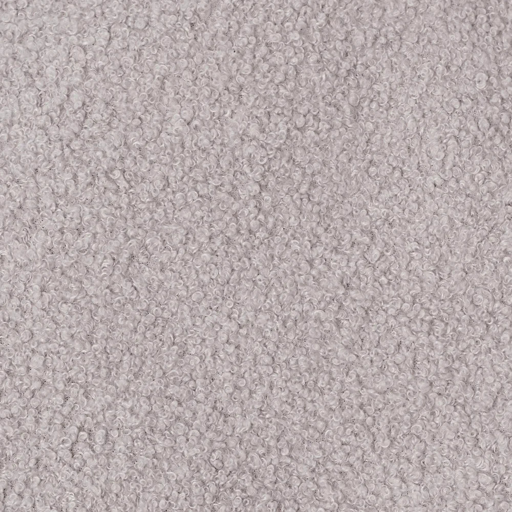 Matière bouclette gris du pouf enfant