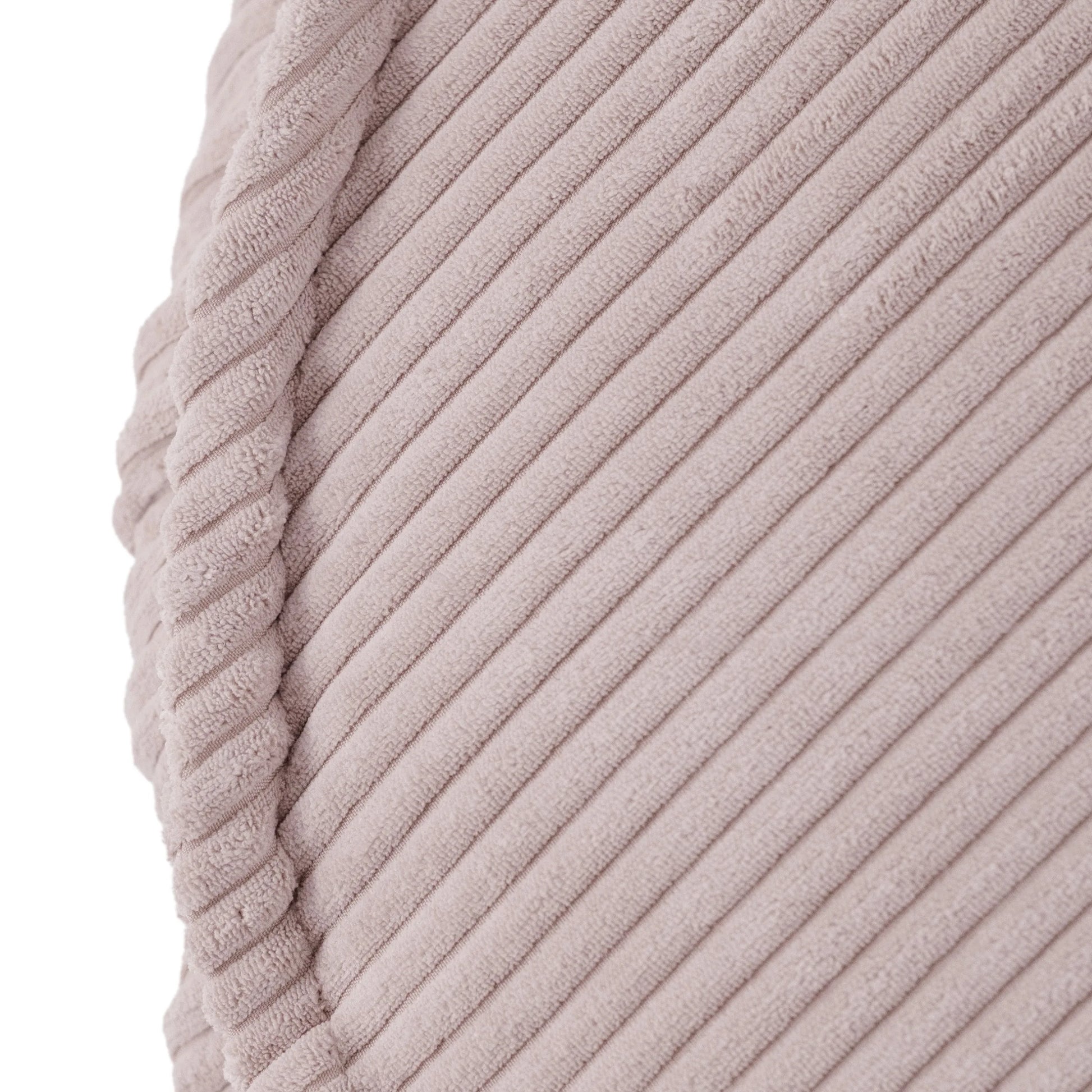 Matière coter du pouf en velours côtelé 