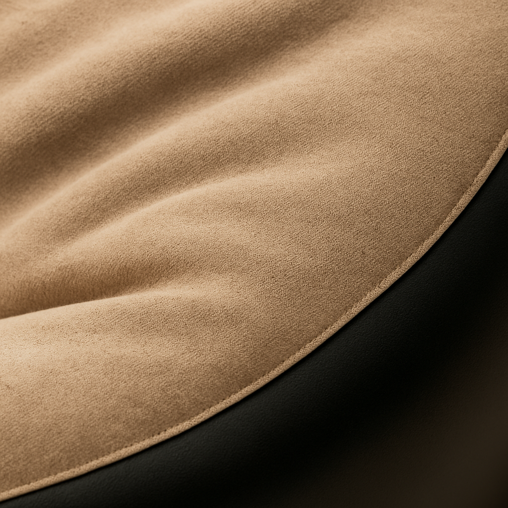 Matière velours du pouf gonflable
