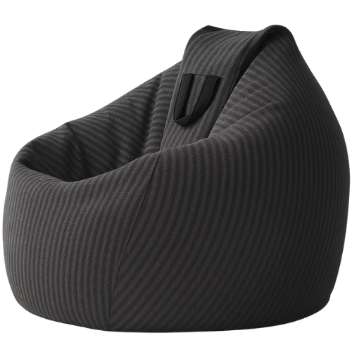  Pouf poire en lin noir