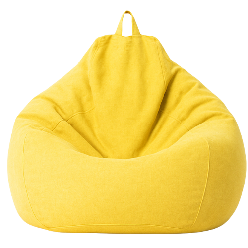 Pouf poire jaune XL classique en lin