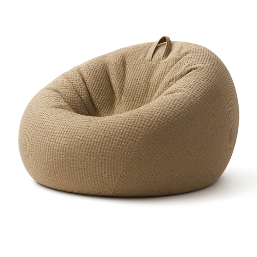 Kumulu - Pouf poire marron classique 100% coton