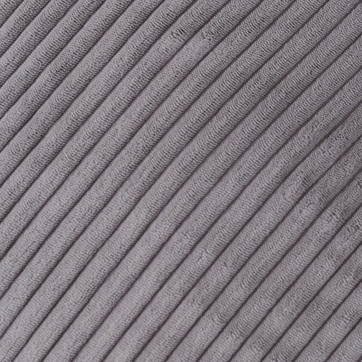 Pouf fauteuil carré en velours côtelé gris pour enfant