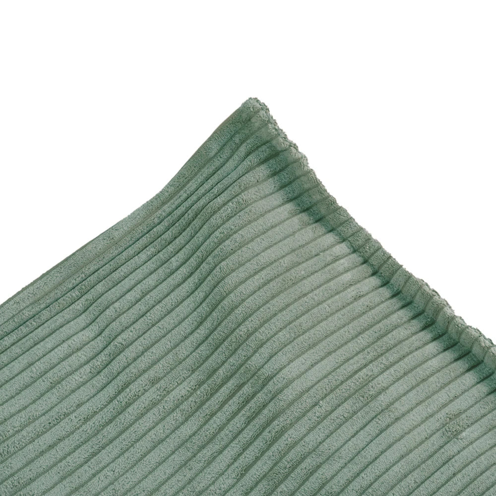 Pouf de sol vert en velours côtelé pour enfant