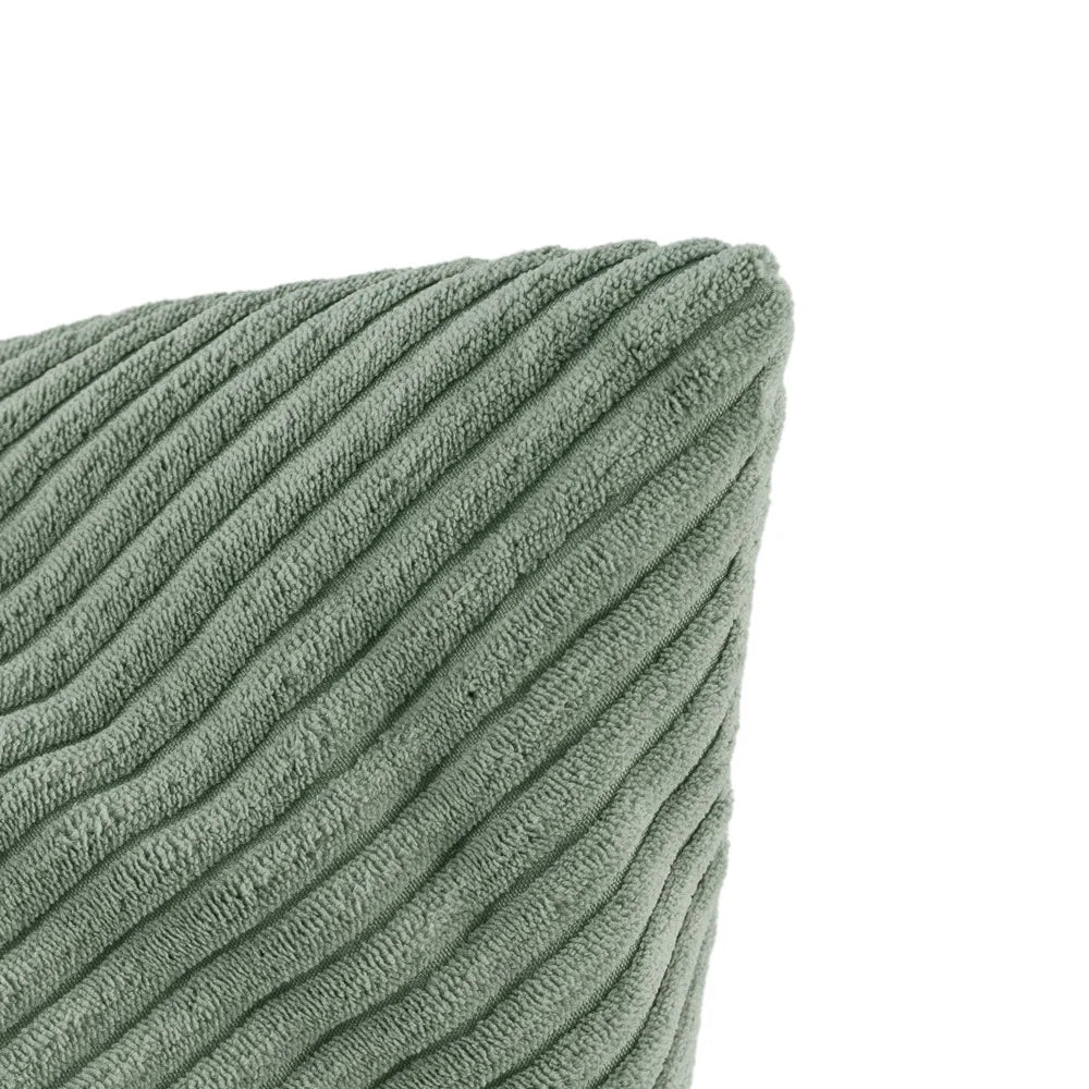 LoungeBear - Pouf Haricot vert en velours côtelé | 120x80cm