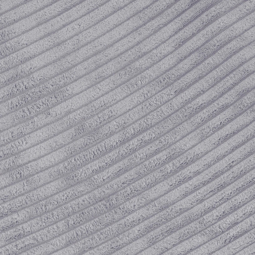 Pouf de sol gris en velours côtelé pour enfant