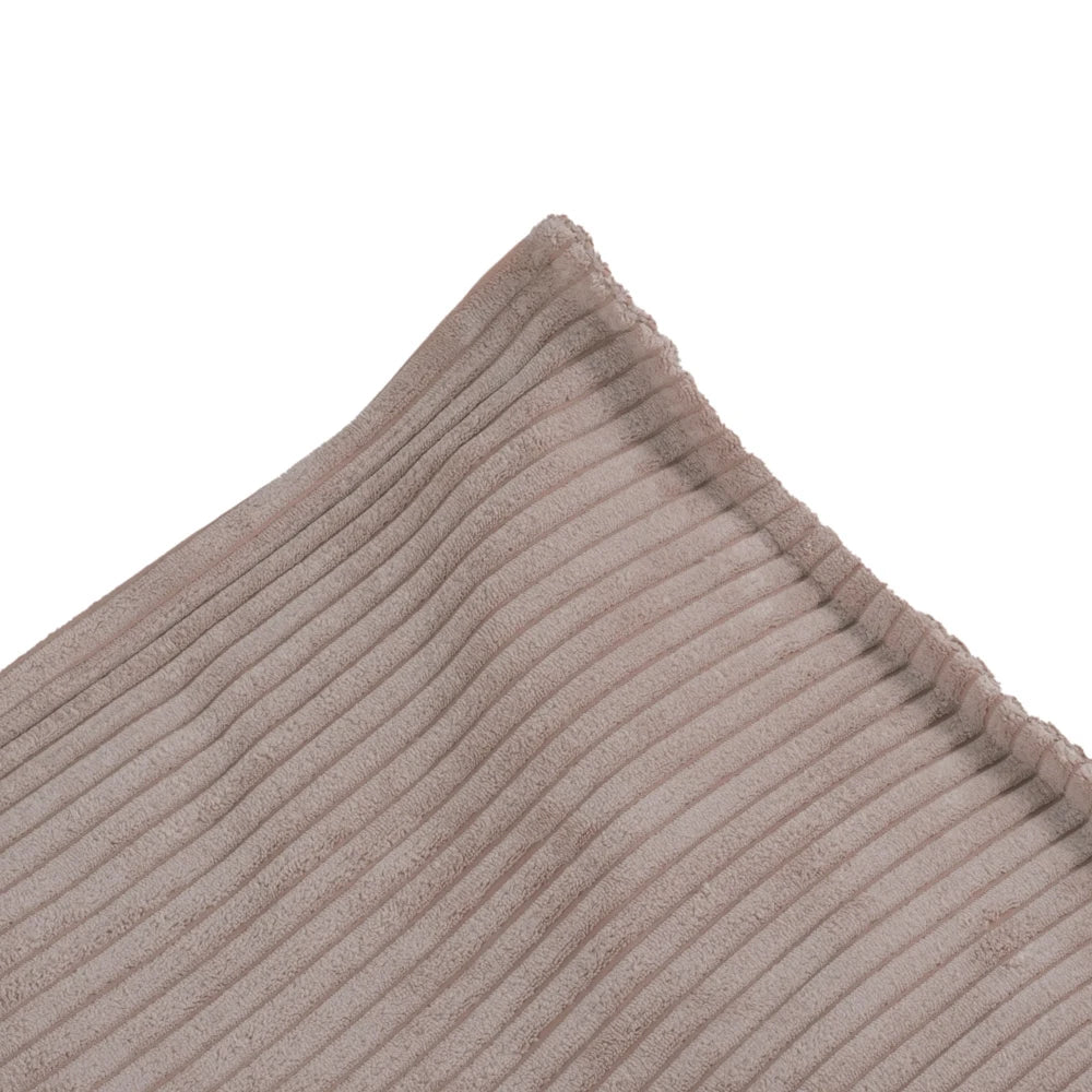 Pouf de sol marron en velours côtelé pour enfant