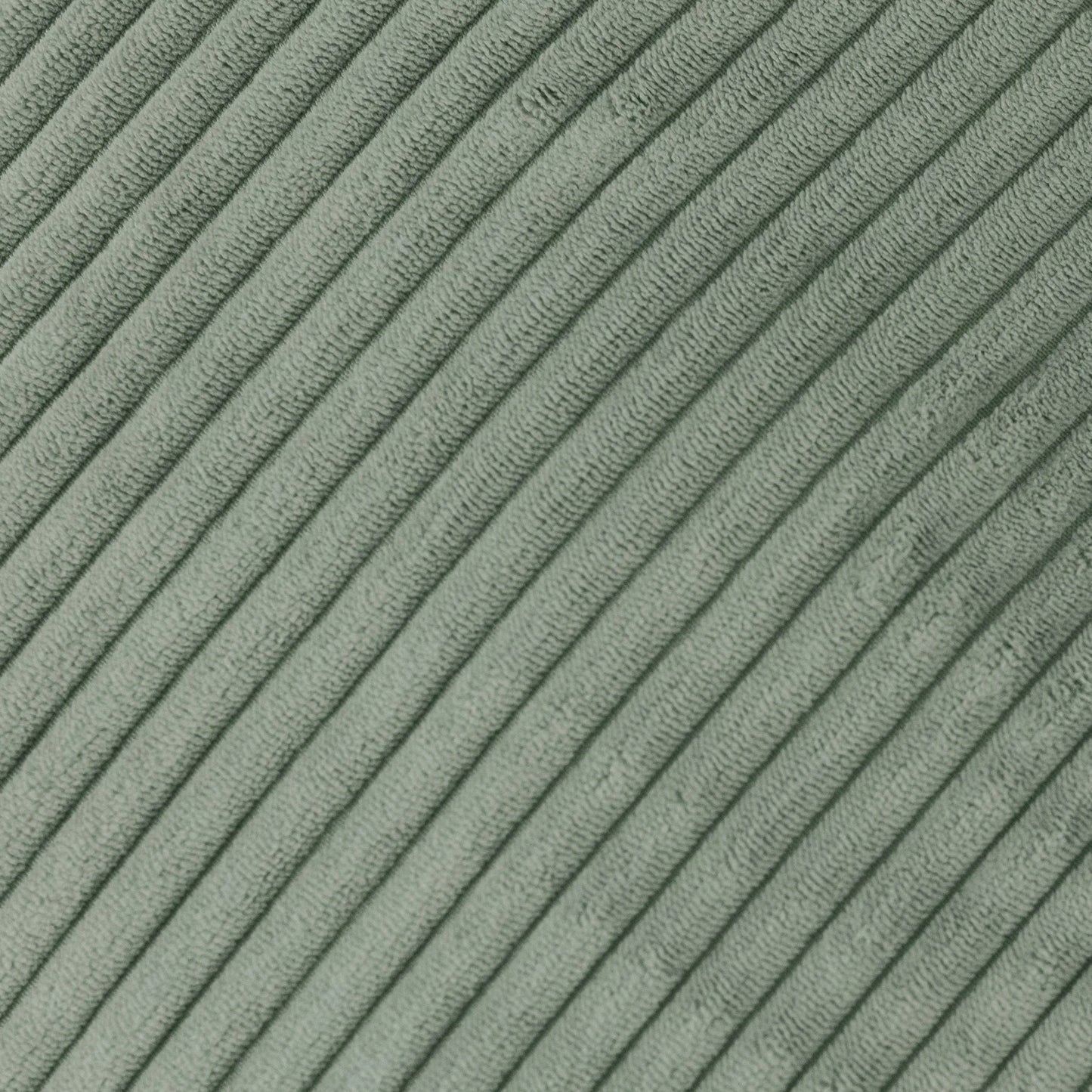 Pouf fauteuil carré en velours côtelé vert pour enfant
