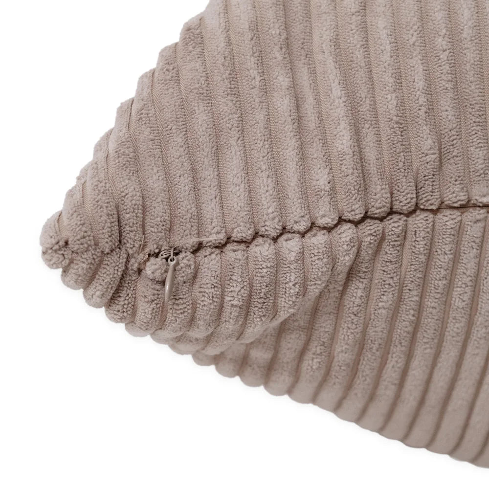 LoungeBear - Pouf Haricot marron en velours côtelé | 120x80cm