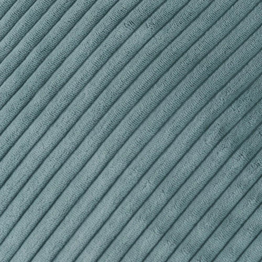 Pouf fauteuil carré en velours côtelé bleu pour enfant