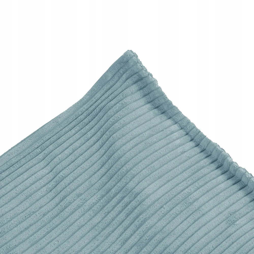 Pouf de sol bleu en velours côtelé pour enfant