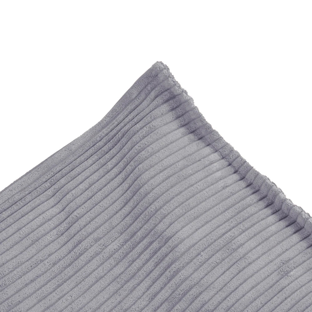 Pouf de sol gris en velours côtelé pour enfant
