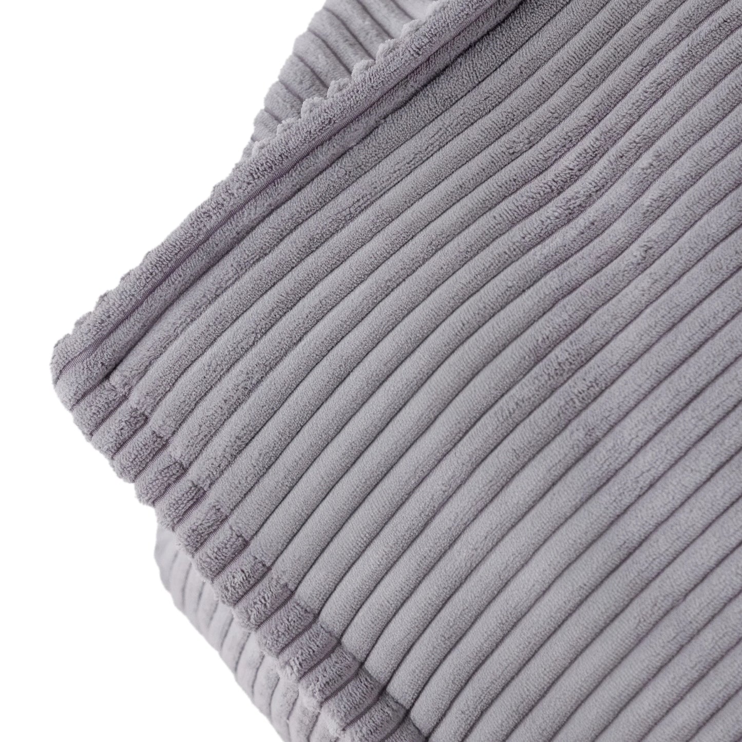 Pouf fauteuil carré en velours côtelé gris pour enfant