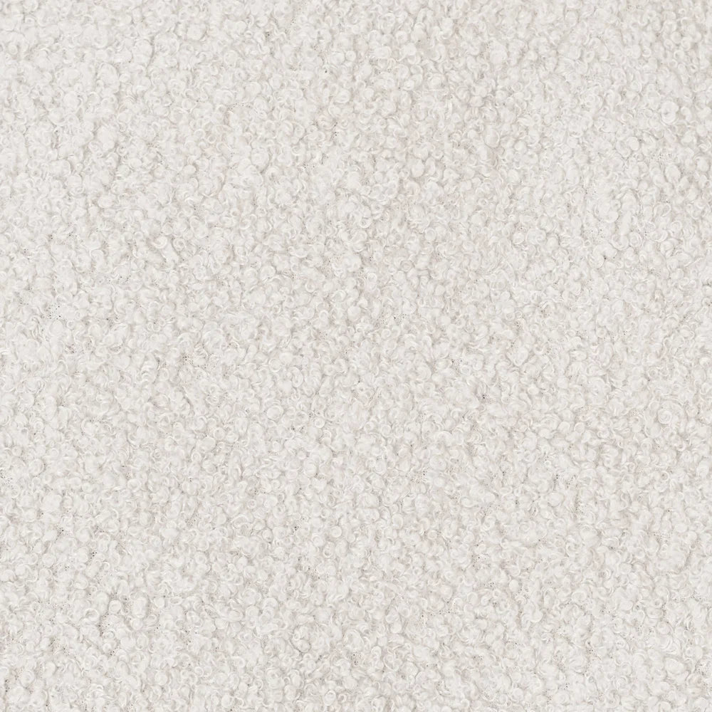 Pouf fauteuil carré bouclette blanc pour enfant