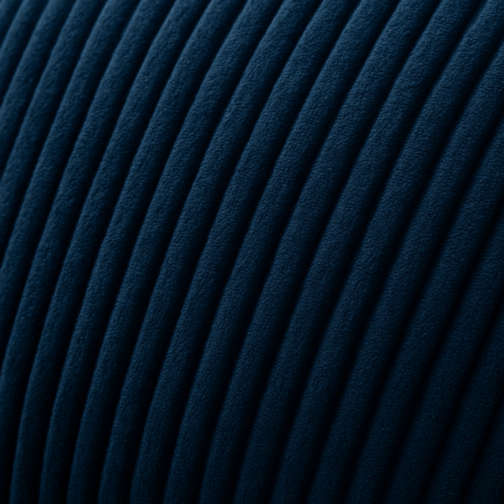 Cordéon - Pouf fauteuil en velours côtelé